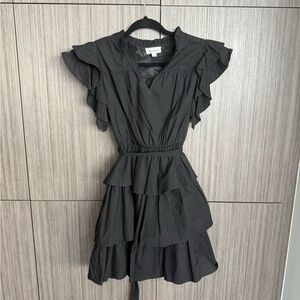 Elegant Black Ruffled Dress